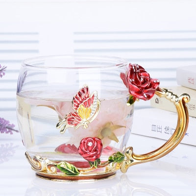 Color Enamel Glass Coffee Mugs Tea Cups And Mugs Heat Resistant Glasses Water Home Office Drinkware Lovers Gift