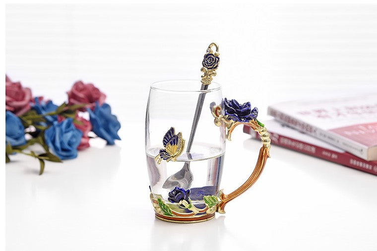Color Enamel Glass Coffee Mugs Tea Cups And Mugs Heat Resistant Glasses Water Home Office Drinkware Lovers Gift